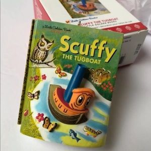 Hallmark Christmas Tree Ornament SCUFFY Tugboat Golden Books Retro Design